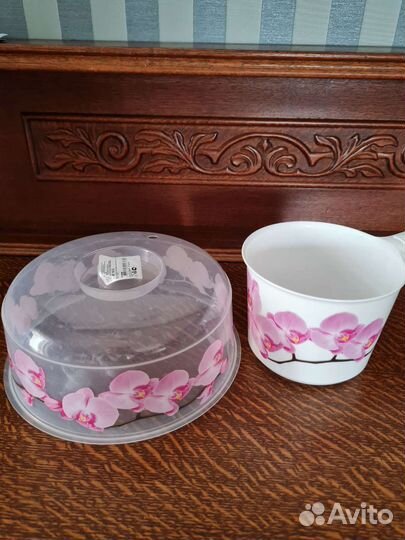 Ковшик и крышка для микроволновки