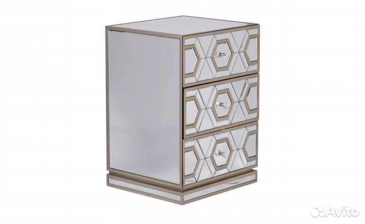 KFG044 Тумба зеркальная 3 ящика 46*42*66см