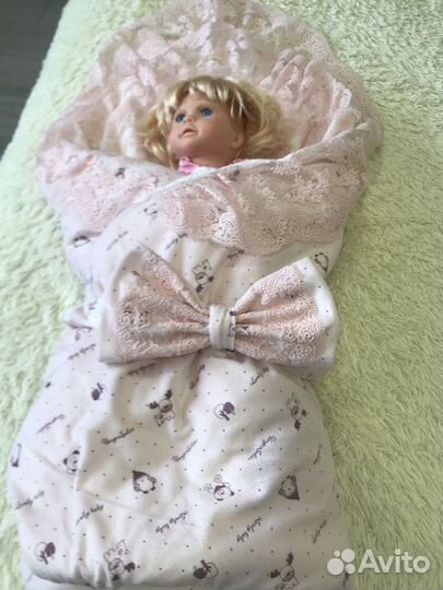 Конверт на выписку зимний для девочки