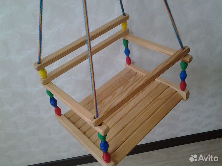 Качель детская деревянная новая