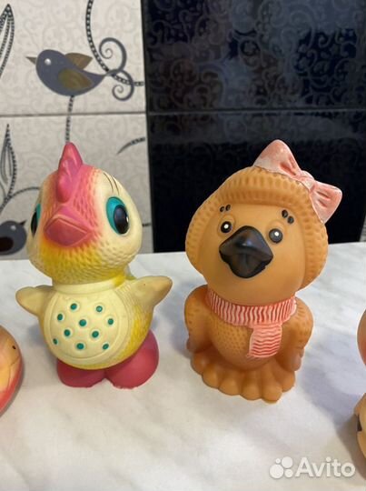 Игрушки СССР удав ворона цыпленок еж пчела