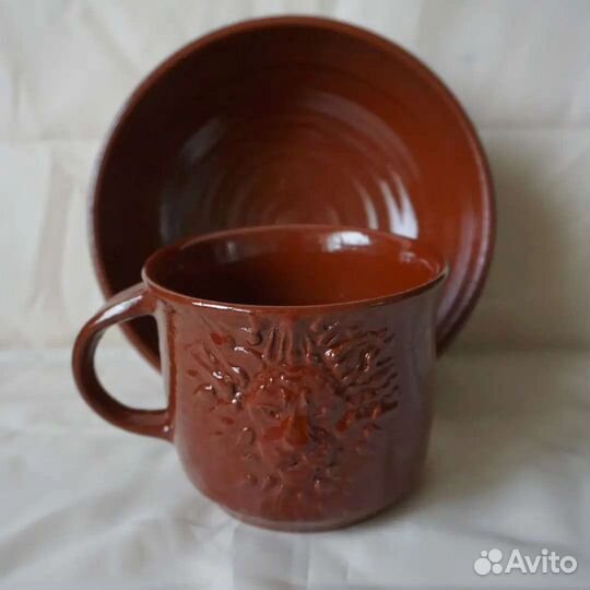 Кружка со львом. Набор посуды для завтрака