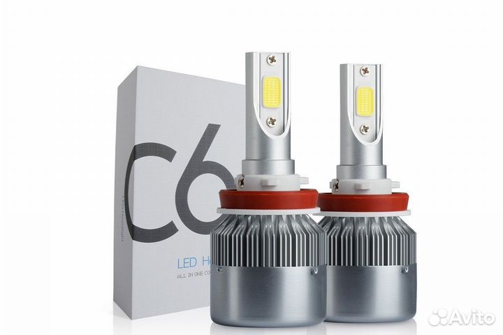 Диоды LED лампы для авто H1 H4 H7 H11 HB3 HB4