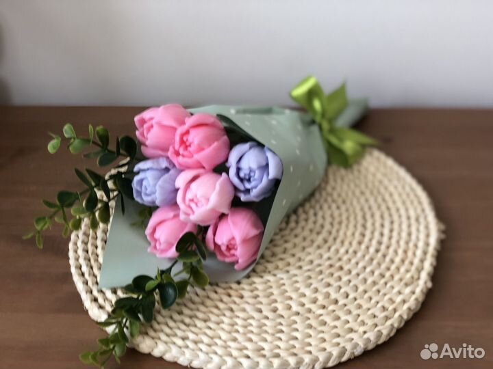 Букет тюльпанов из мыла на 8 Марта