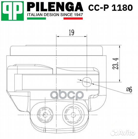 Цилиндр переднего суппорта правый наружный ваз