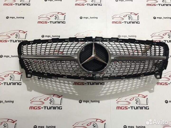 Решетка A-class w176 Diamond Silver 15-18г