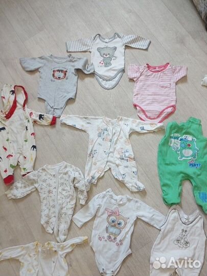 Детские вещи пакетом от 0 до 6 месяцев