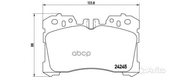 Колодки тормозные дисковые перед P83075 Brembo