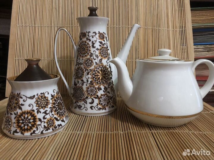 Фарфор СССР чайник кофейник сахарница