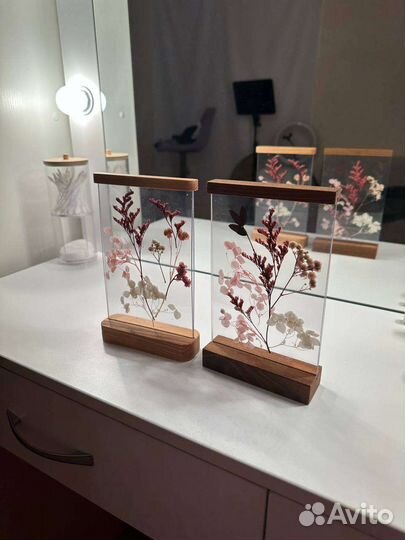 Картины из сухоцветов под стеклом