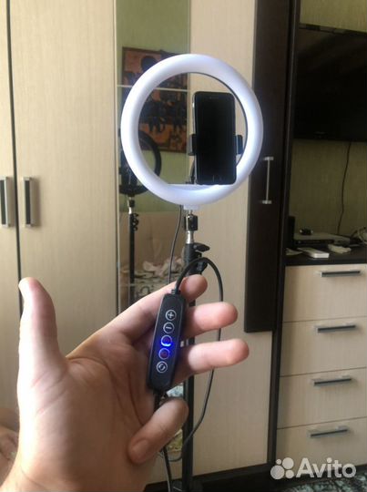 Led лампа селфи кольцо цветное