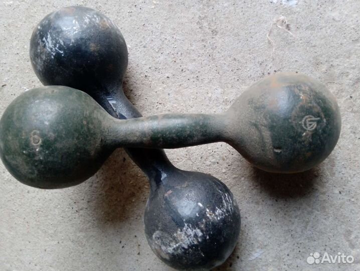 Гантели из СССР 2 по 6 кг
