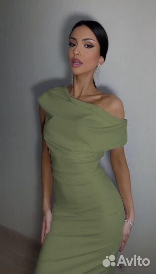 Платье на юбилей цвета фисташки