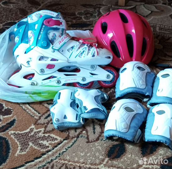 Роликовые коньки + защита