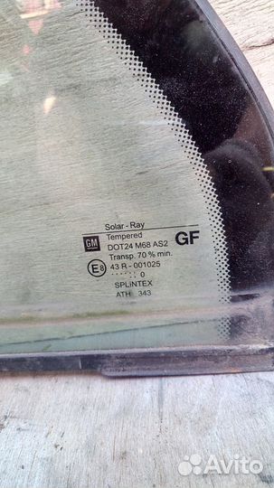 Стекло двери задней левой форточка Седан Омега Б