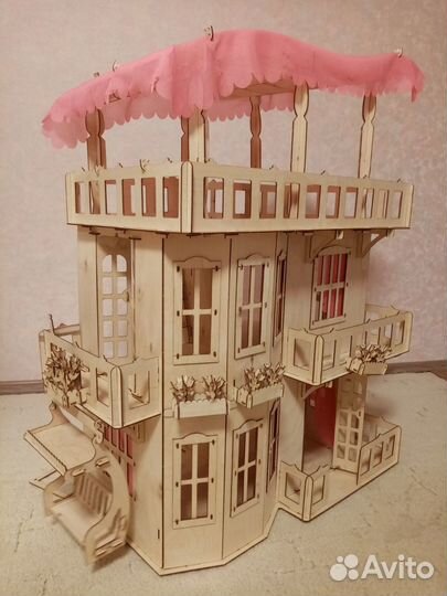 Кукольный домик для барби, из дерева