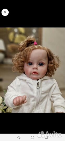 Кукла Реборн девочка 60 см с волосами