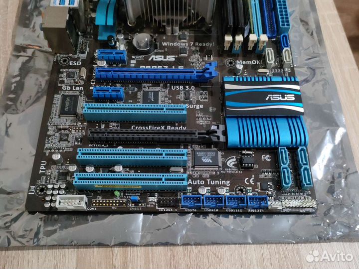 Материнская плата с пр-ом i5-2400,памятью и кулер