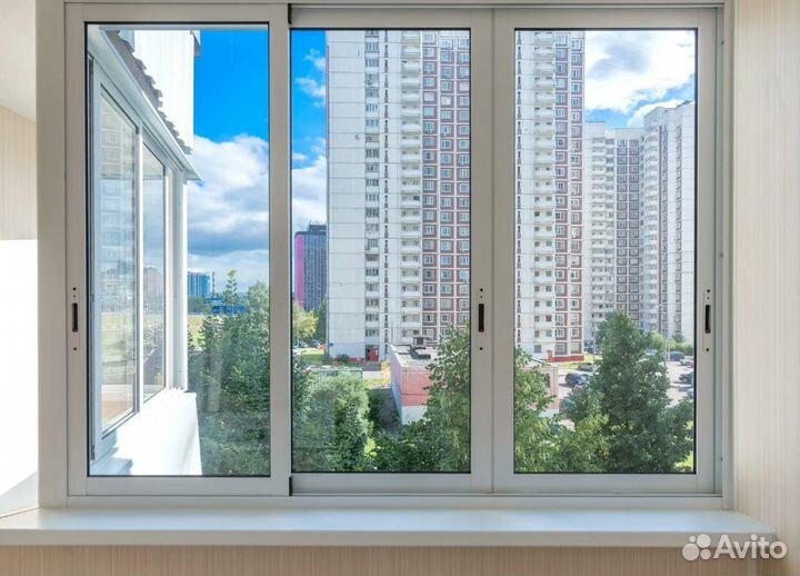 Окна алюминиевые раздвижные