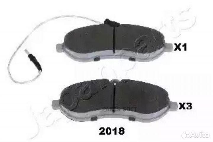 Japanparts PA2018AF Колодки тормозные дисковые, ко