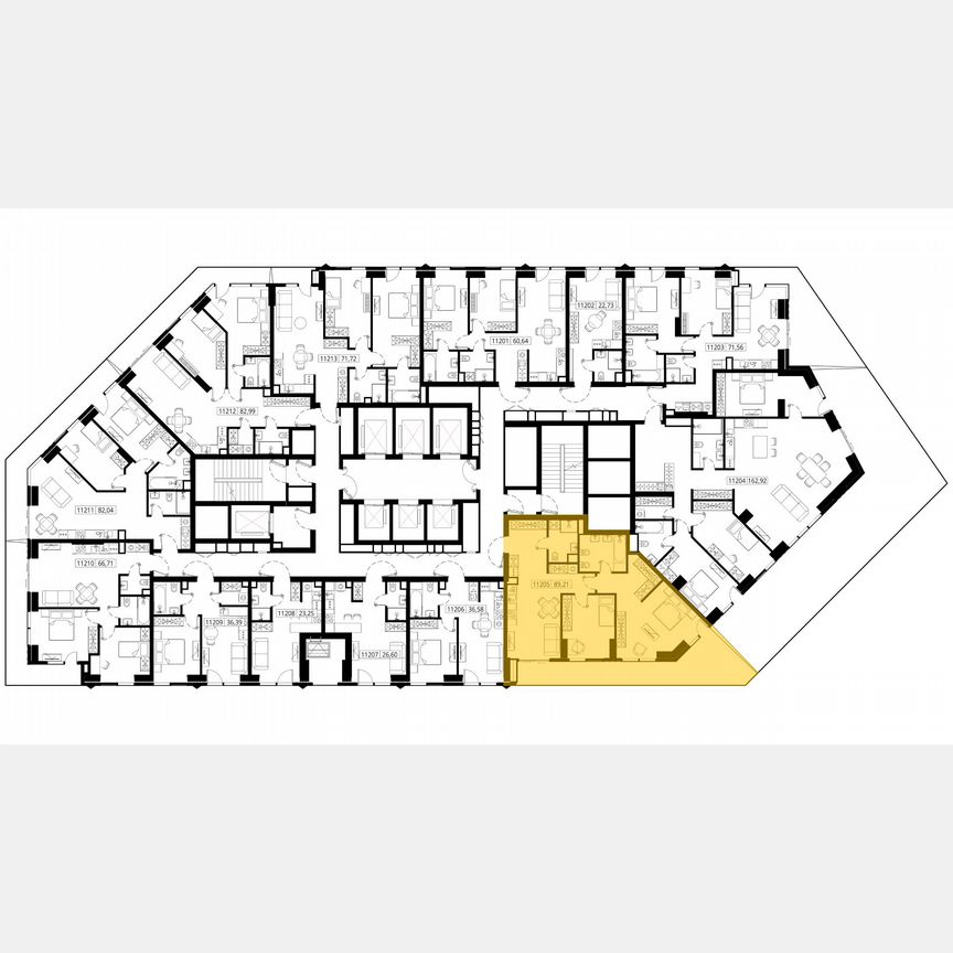 2-к. квартира, 89,5 м², 12/55 эт.