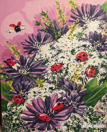 Картина готовая нарисованная интерьерная 40х50