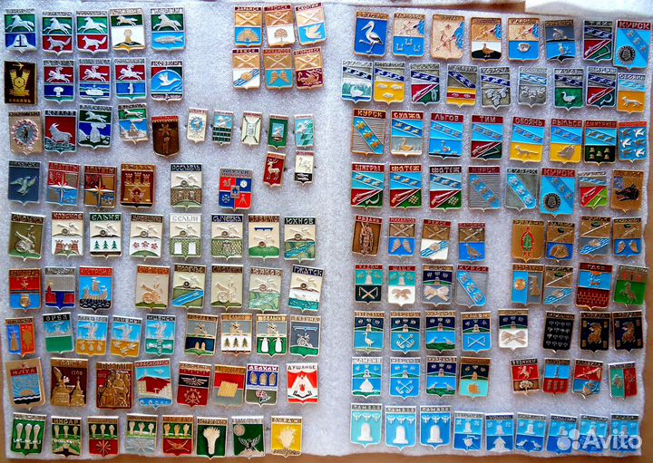 Мега-лот значков подборка гербы городов коллекция