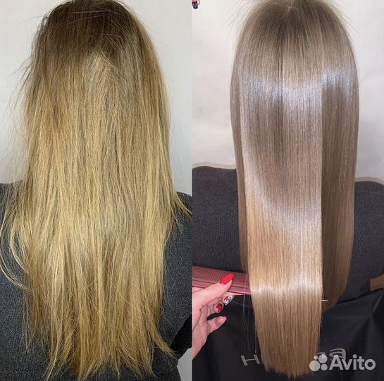 Модель кератиновое выпрямление,ботокс для волос