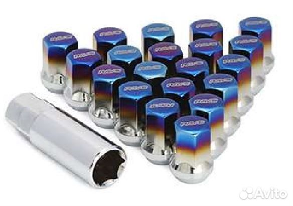 Гайки rays Forged Titanium Blue Lug M12x1.25 (стал