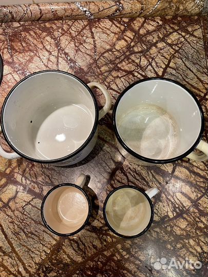 Кастрюля, кружка, миска, тарелка эмалир-ные