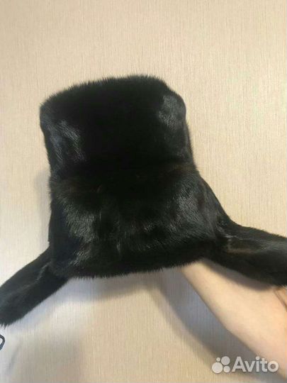 Норковая шапка мужская ушанка
