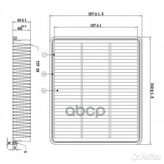 Фильтр воздушный DFA2542 double force
