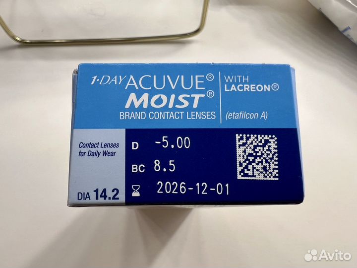Линзы Acuvue Moist D -5 30шт