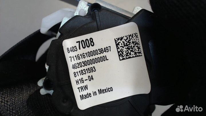 Ремень безопасности Chevrolet Camaro, 2017