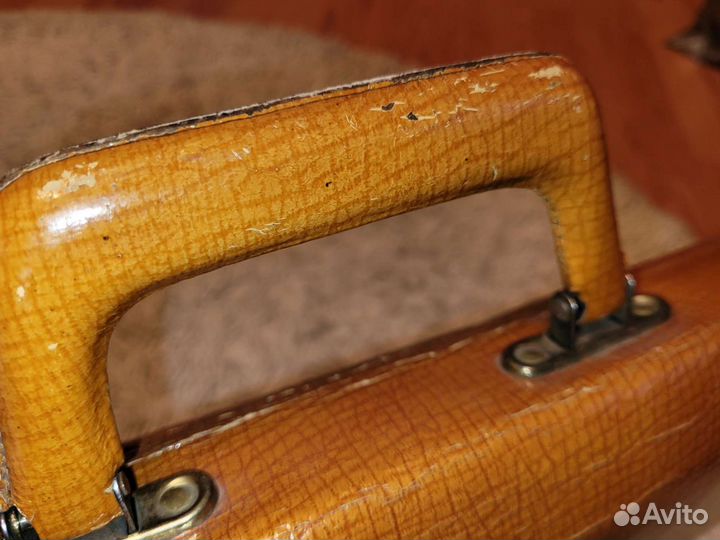 Портфель чемодан СССР лаковая натуральная кожа
