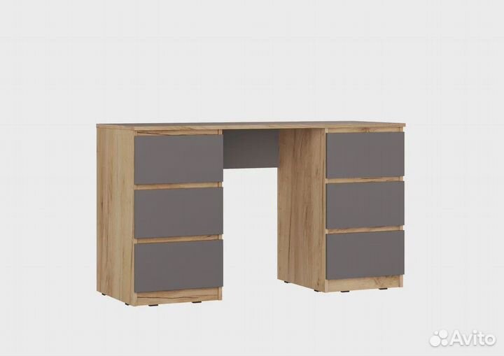 Стол письменный с ящиками белый