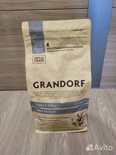 Сухой корм Grandorf для кошек инд/кролик 2кг