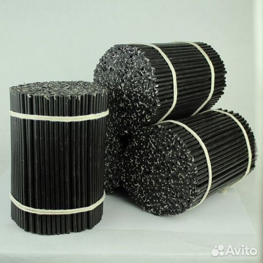 Свечи восковые чёрные