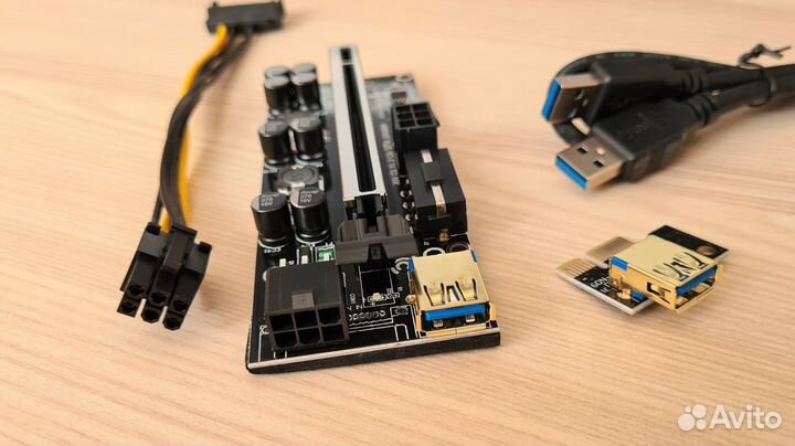 Новый Райзер VER 010s 6Pin, Molex, Кабель USB 60см