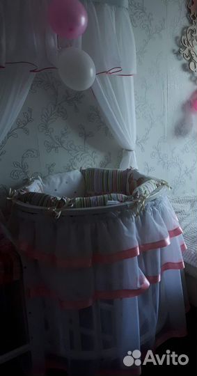 Бортики и балдахин в детскую кроватку