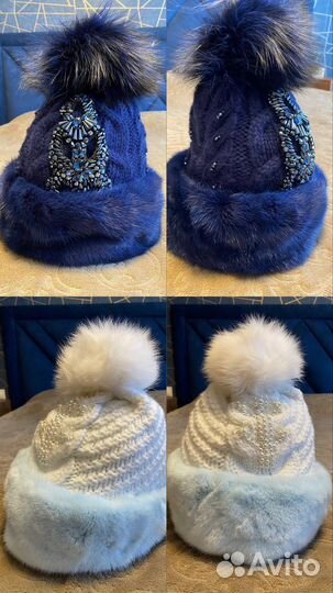 Шапка женская норковая новая