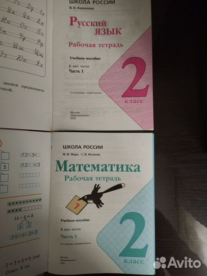 Рабочая тетрадь по русскому и математике 2 класс