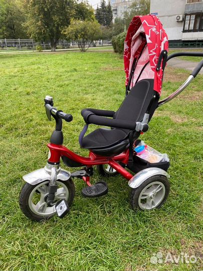 Велосипед детский трехколесный с ручкой