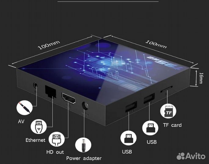Тв-приставка T95 W2 4/32 4/64 GB настроенная