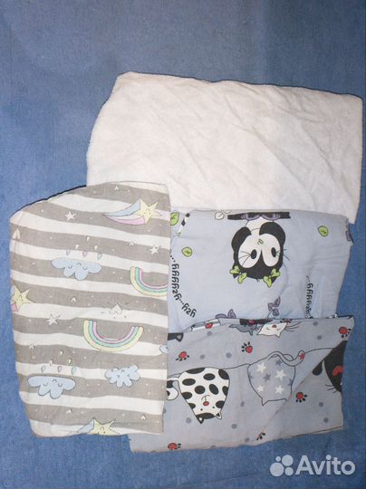 Круглый, овальный матрас, бортики, одеяло