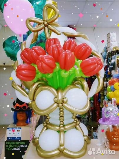 Цветы из шаров, букеты из шаров