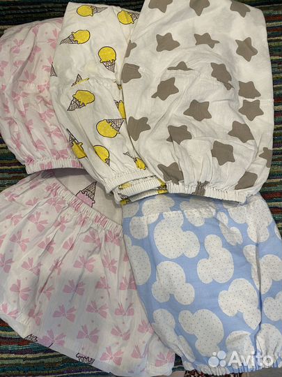 Простынь на детскую круглую кровать