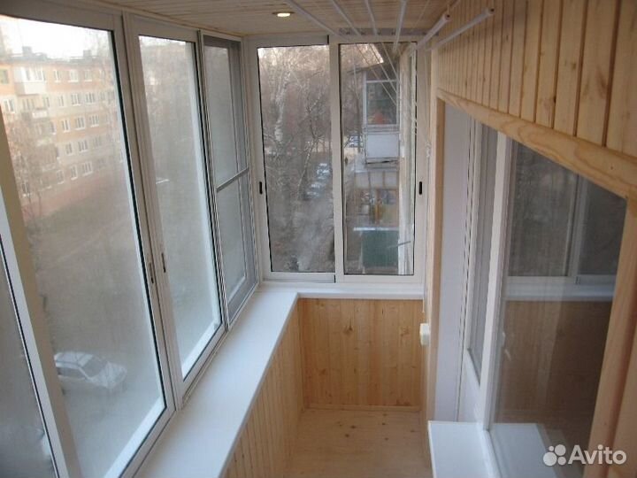 Балконы-остекление, отделка, мебель