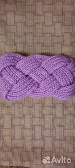 Повязка на голову вязаная