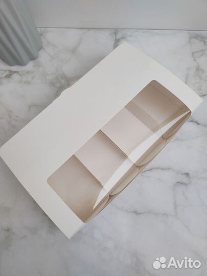 Коробка для десерта эскимо рулет макаронс пряников